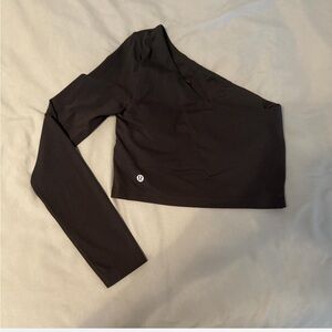 Black Lululemon One sleep crop top